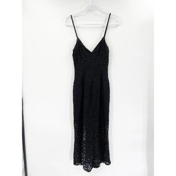 La Maison Talulah Closer To You Black Lace Sleeveless V-Neck Midi Dress Size M - Picture 4 of 6